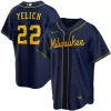 Men Milwaukee Brewers Navy Alternate MLB Jersey - uafactory