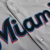 Men Miami Marlins Gray MLB Jersey - uafactory