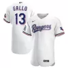 Men Texas Rangers Home White MLB Jersey - uafactory