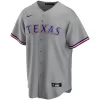 Men Texas Rangers Gray MLB Jersey - uafactory