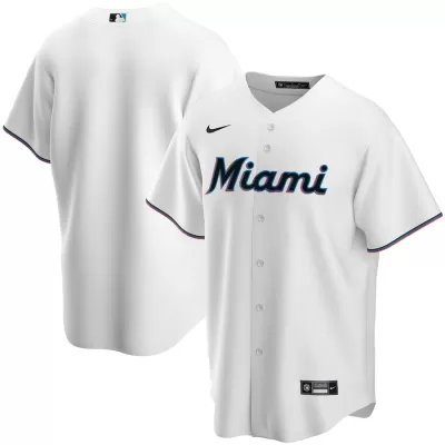 Men Miami Marlins Home White MLB Jersey - uafactory