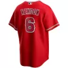 Men Los Angeles Angels Red Alternate MLB Jersey - uafactory