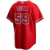 Men Los Angeles Angels Red Alternate MLB Jersey - uafactory