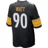 Men Pittsburgh Steelers Watt #90 Black Game Jersey - uafactory