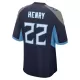 Men Tennessee Titans Henry #22 Navy Game Jersey - uafactory