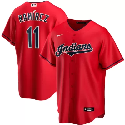 Men Cleveland Indians Red Alternate MLB Jersey - uafactory