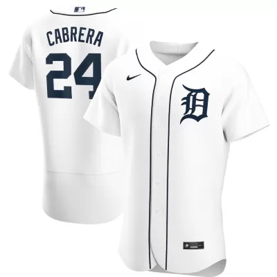 Men Detroit Tigers Home White MLB Jersey - uafactory