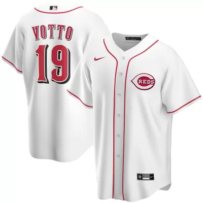 Men Cincinnati Reds Home White MLB Jersey - uafactory