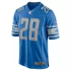 Men Detroit Lions Adrian Peterson #28 Blue Game Jersey - uafactory