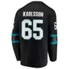 Men San Jose Sharks Karlsson #65 NHL Jersey - uafactory