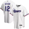 Men Texas Rangers Home White MLB Jersey - uafactory