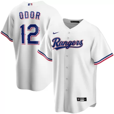 Men Texas Rangers Home White MLB Jersey - uafactory