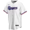 Men Texas Rangers Home White MLB Jersey - uafactory