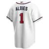 Men Atlanta Braves Home White MLB Jersey - uafactory