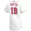 Men Cincinnati Reds Home White MLB Jersey - uafactory