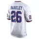 Men New York Giants Barkley #26 White Game Jersey - uafactory