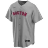 Men Boston Red Sox Gray MLB Jersey - uafactory