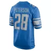 Men Detroit Lions Adrian Peterson #28 Blue Game Jersey - uafactory