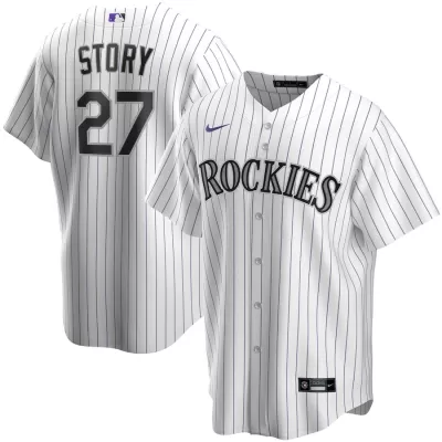 Men Colorado Rockies Home White MLB Jersey - uafactory