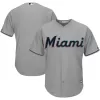 Men Miami Marlins Gray MLB Jersey - uafactory