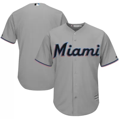 Men Miami Marlins Gray MLB Jersey - uafactory