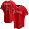 Men Los Angeles Angels Red Alternate MLB Jersey - uafactory