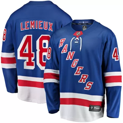 Men New York Rangers Lemieux #48 NHL Jersey - uafactory