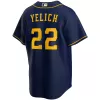 Men Milwaukee Brewers Navy Alternate MLB Jersey - uafactory