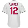 Men Cleveland Indians Home White MLB Jersey - uafactory