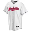 Men Cleveland Indians Home White MLB Jersey - uafactory