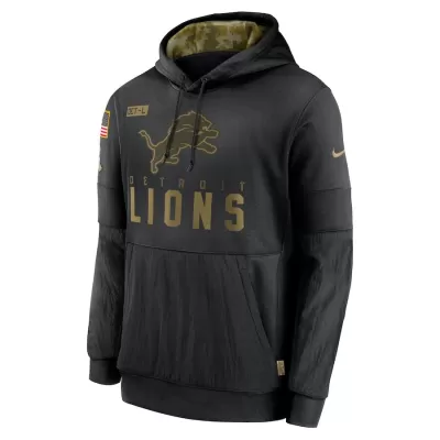 Men Detroit Lions Black NFL Hoodie 2020 - uafactory