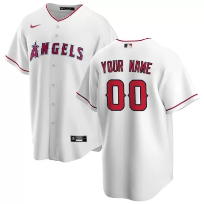 Men Los Angeles Angels Home White Custom MLB Jersey - uafactory