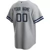 Men New York Yankees Gray Custom MLB Jersey - uafactory