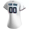 Women Miami Marlins Home White Custom MLB Jersey - uafactory