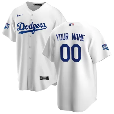 Men Los Angeles Dodgers Home White Custom MLB Jersey - uafactory