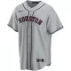 Men Houston Astros Gray Custom MLB Jersey - uafactory