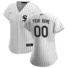 Women Chicago White Sox Home White Black Custom MLB Jersey - uafactory