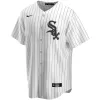 Men Chicago White Sox Home White Black Custom MLB Jersey - uafactory