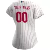 Women Philadelphia Phillies Home White Custom MLB Jersey - uafactory