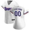 Women Texas Rangers Home White Custom MLB Jersey - uafactory