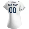 Women Tampa Bay Rays Home White Custom MLB Jersey - uafactory