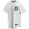 Men Detroit Tigers Home White Custom MLB Jersey - uafactory