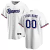 Men Texas Rangers Home White Custom MLB Jersey - uafactory