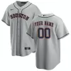 Men Houston Astros Gray Custom MLB Jersey - uafactory