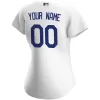 Women Los Angeles Dodgers Home White Custom MLB Jersey - uafactory