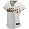 Women San Diego Padres Home White&Brown Custom MLB Jersey - uafactory