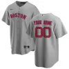 Men Boston Red Sox Gray Custom MLB Jersey - uafactory