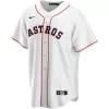 Men Houston Astros Home White Custom MLB Jersey - uafactory