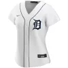 Women Detroit Tigers Home White Custom MLB Jersey - uafactory