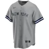 Men New York Yankees Gray Custom MLB Jersey - uafactory